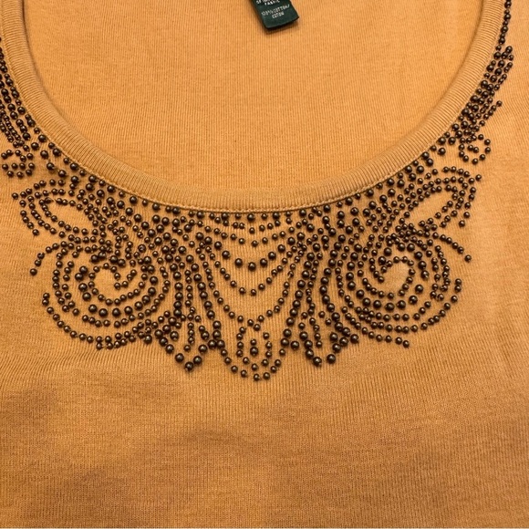 Lauren Ralph Lauren Women’s Plus Size Beaded Tank Top size 2X Brown - Picture 8 of 9